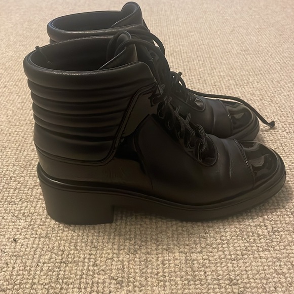 Black Chanel lace up bootie - Picture 3 of 8